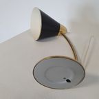 Mid-century Brass Big Button Table Lamp thumbnail 10
