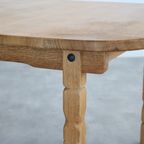 Brutalist Eettafel | Vintage Tafel | Eiken | Verlengbaar thumbnail 11