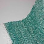 Vintage Mid-Century Handgeknoopt Groen Vloerkleed In Wol thumbnail 5