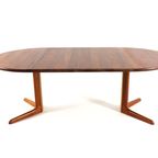 Ronde 2x Verlengbare Massief Teak Deens Eettafel Tafel Vintage thumbnail 2