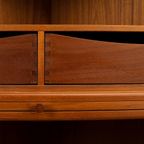 Deens Design Teak Hoek Kast Met Tambour Deuren, 1960S thumbnail 7