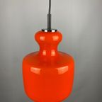 1 Of 2 Bright Orange Glass Pendant Light By Peill And Putzler 1960 thumbnail 5