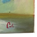 Bloemen In Vaas Stilleven Schilderij Amateur Gesigneerd 27cm thumbnail 11