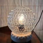 Retro Vintage Tafellampje, Unieke Lamp, Glazen Bol thumbnail 2