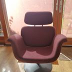 Artifort Grand Tulip Fauteuil, Pierre Paulin (kleur: Aubergine) thumbnail 2