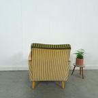 Groen Fluweel Stoffen Fauteuil Met Houten Leuningen thumbnail 11