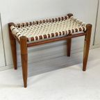 Bankje/Voetenbankje Touw Hout Footstool Kruk thumbnail 3