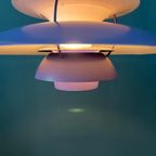 Originele Vroege Louis Poulsen Ph5 Schalenlamp Paars 1960 thumbnail 10
