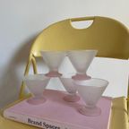 Vintage Ijscoupes Pastel Roze Glas 80'S / 90'S thumbnail 2