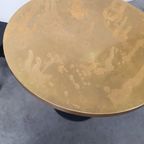 Messing Gepatineerde Tafel Rond Wabi Sabi Gietijzer Voet Pedrali thumbnail 16