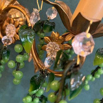 Set Capiz Schelpen Wandlampen Met Druiven Van Murano Glas