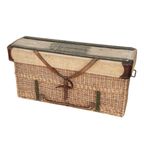 Wwi - German - Provisions Case Made From Wicker With Leather Straps thumbnail 2