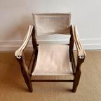 Mid Century Safari Stoel Fauteuil Vintage thumbnail 8