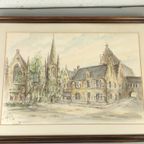 Georges Tahon - Aquarel - Nieuwpoort thumbnail 4