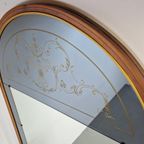 Vintage Grote Cristal Art Staande Spiegel Console Italy '50 thumbnail 10