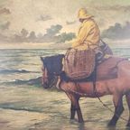 Andre De Man - Schilderij - Paardenvisser thumbnail 4