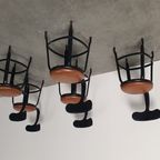 6x Chaise Nicolle Franse Industriële Metalen Design Stoelen thumbnail 2