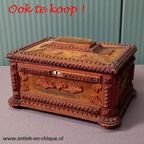 Antieke Houten Schoenleest Op Steampunk Standaard thumbnail 15