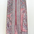 Antieke 19e Eeuwse Perzische Kalamkari/kalmikara Paisley Sjaal thumbnail 3