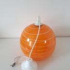 Vintage Hanglamp Oranje Bollamp Oranje Hanglamp Jaren 70 thumbnail 4