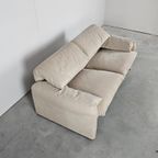 Cassina Maralunga Bank, Creme Alcantara Leer, Tweezits thumbnail 7