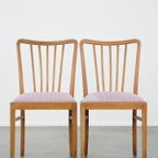 Leuke, Gezellige Set Van 8 Vintage Deens Design Eetkamerstoelen Uit De Jaren ’70 Met Mooie Licht thumbnail 3
