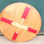 Rode Ronde Xl Eettafel 130 Cm Vintage Space Age Design Tafel thumbnail 19