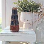 Vintage Voorraad Pot Met Deksel, Groen Bruin Met Reliëf Deco thumbnail 6