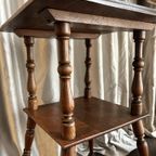 Bijzettafel Etagère Eiken Hout Vintage thumbnail 5