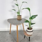Vintage Salontafel Met Zwart WIT Bovenblad thumbnail 3