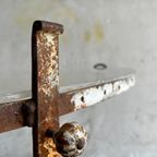 Beautyfull White Patina Iron Serving Trolley 1950’S thumbnail 5