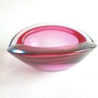 Vintage Murano Glas Asbak Roze Blauw thumbnail 15