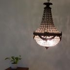 Vintage Kristal Glas Lamp Hanglamp Plafondlamp Kroonluchter thumbnail 3