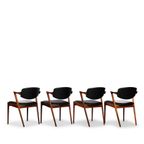 Reupholstered Rosewood Z-chair : No. 42 By Kai Kristiansen 1960s, Set Of 4 thumbnail 17