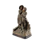 Terracotta Sculptuur Jong Koppel Antiek Romantisch Beeld Terre Cuite Aardewerk 35Cm thumbnail 10