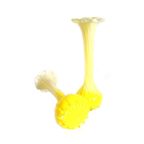 2 - Set Soliflore Één Bloemsvazen In Opaline Glas Geel, Italie Jaren '70 thumbnail 4