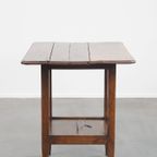 Zeldzame En Originele Antieke Engelse Eikenhouten Bijzettafel/ Center Table Uit Eind 18e Eeuw thumbnail 4