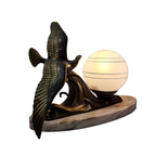 Art Deco Tafellamp Op Marmeren Voet thumbnail 3