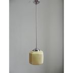 Art Deco Hanglamp Met Kubus Vormige Beige Bol thumbnail 2