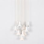 Vintage 10-Light Cascade Chandelier / Kroonluchter / Hanglampen From Louis Poulsen, Denmark thumbnail 7
