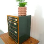 Oude Houten Ladekast Naaigaren Kast Amann Nahseide thumbnail 9