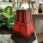 Fat Lava Fatlava Germany Vaas Vaasje Rood Bruin Vintage thumbnail 4