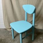 5x Vintage Grenen Keuken Stoelen, Nieuwe Gelakt, Daumiller Style thumbnail 23