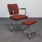 Bureaustoel Met Voetenbankje Paul Schuitema Fana 1960s thumbnail 6