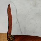 Antiek Franse Secretaire Wandkast Ladekast Met Marmer Blad thumbnail 6