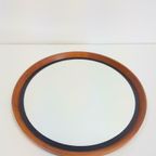 Vintage Teak Spiegel Luxus Sweden Rond Mid Century Retro '60 thumbnail 2