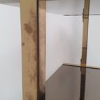 Belgo Chrom Glass Brass Freestanding Wall Unit Regency Bar thumbnail 4