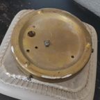 Vintage Plafondlamp Amberkleurig Frosted Glas thumbnail 5
