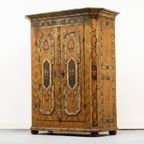 Antieke Beschilderde Bruidskast 1817 thumbnail 11