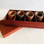 Set Van 4 Vintage Palissander Servetringen | Kerst thumbnail 6